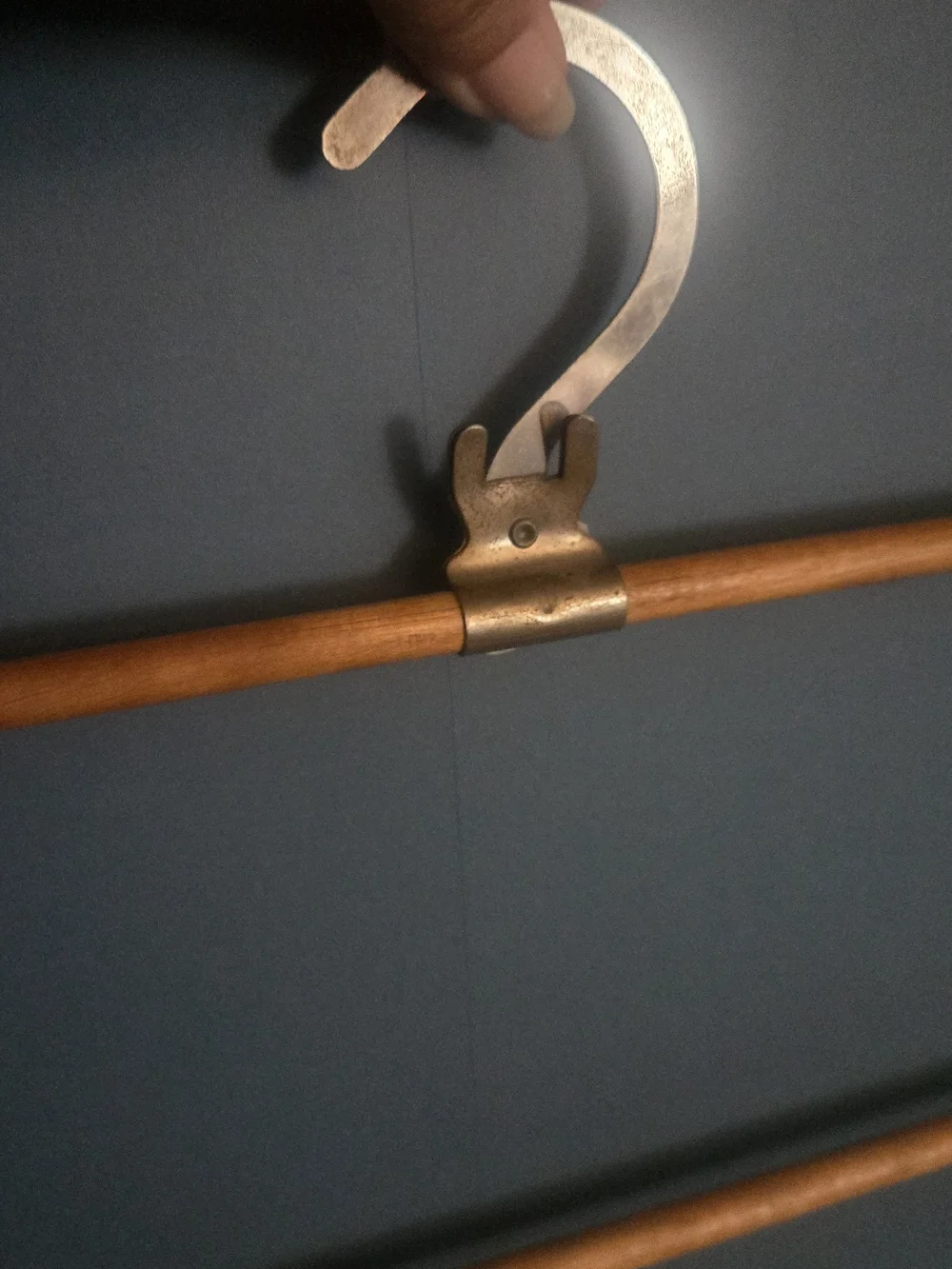 Vintage Wooden Skirt & Slacks Hanger | 4-Bar Closet Organizer MCM